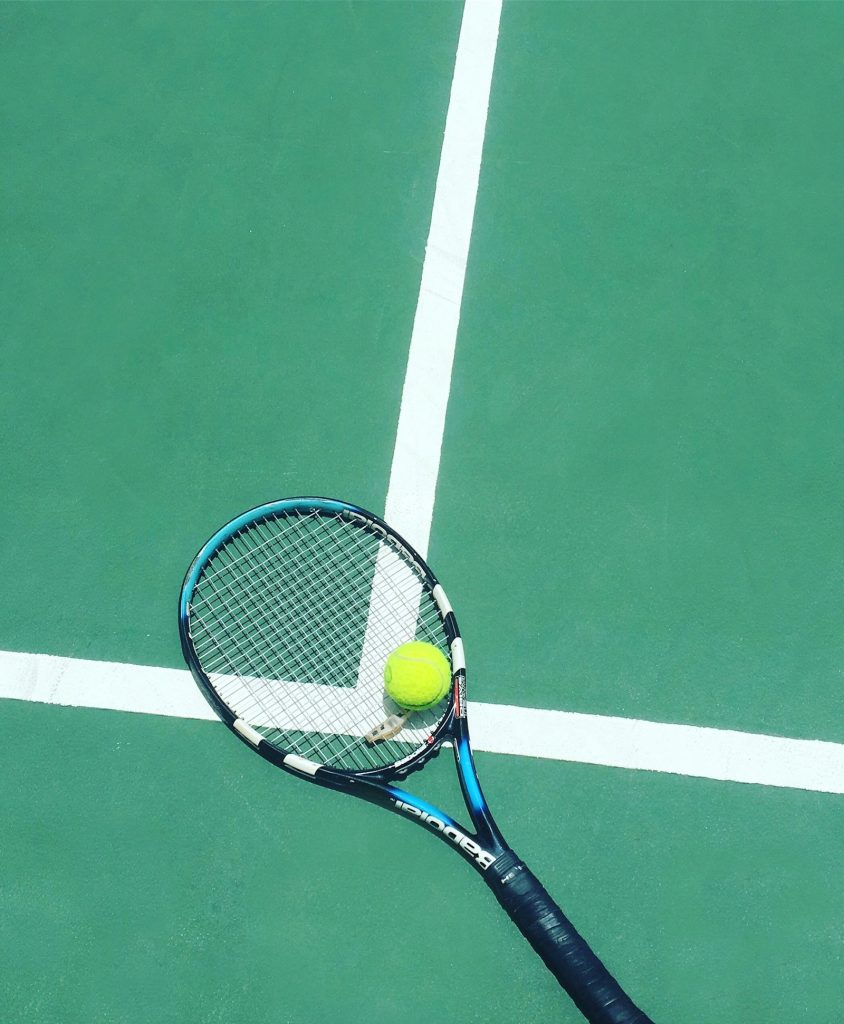Tennis players during an inter-club friendly